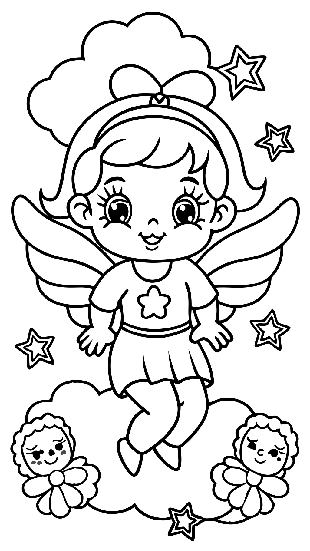 little angel coloring pages